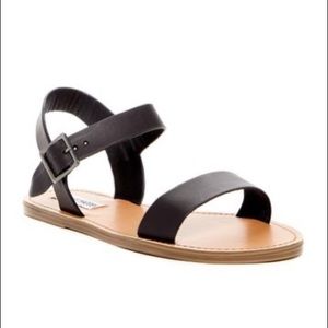 Steve Madden Zone Ankle Strap Sandal, Black Size 7